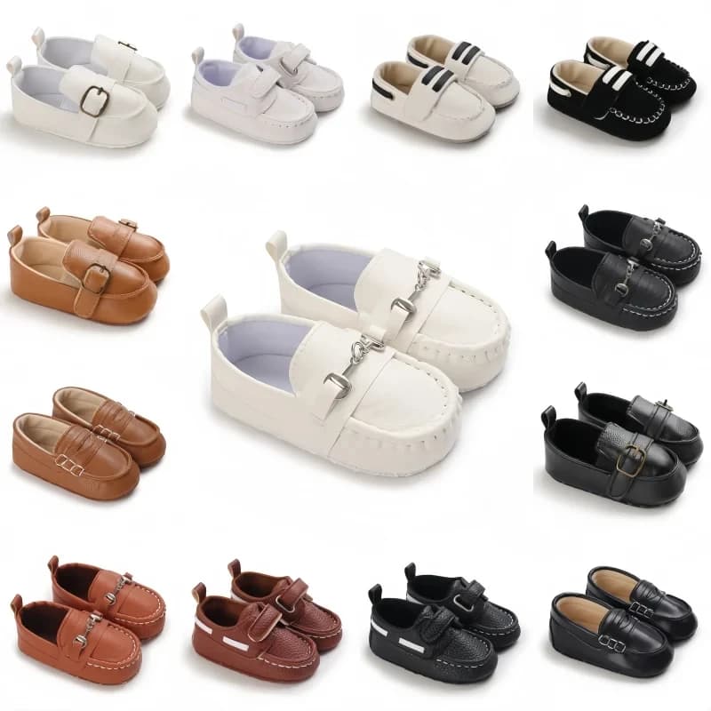 Scarpe mocassino alla moda per neonati da 0 a 18 mesi, scarpe pre-walker per neonati, scarpe casual per il primo passo