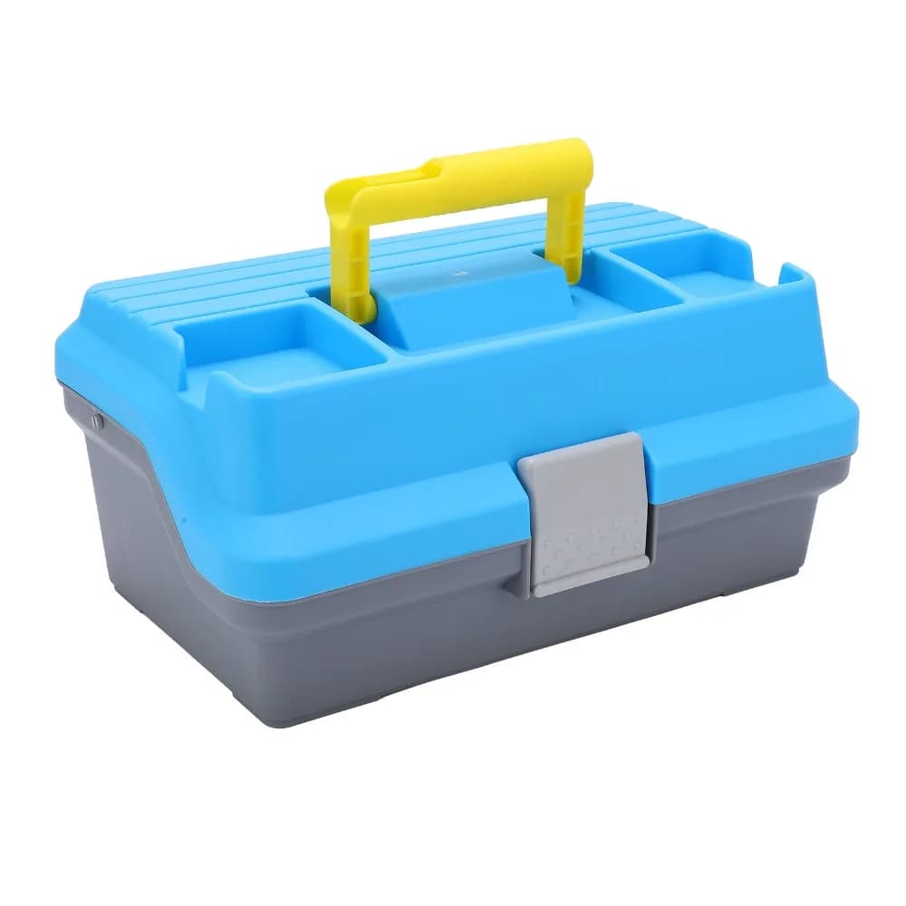 ABS Fishing Tackle Box Three Layer Multiple Compartment Fishing Gear Box Multifunctional Ergonomic Handle