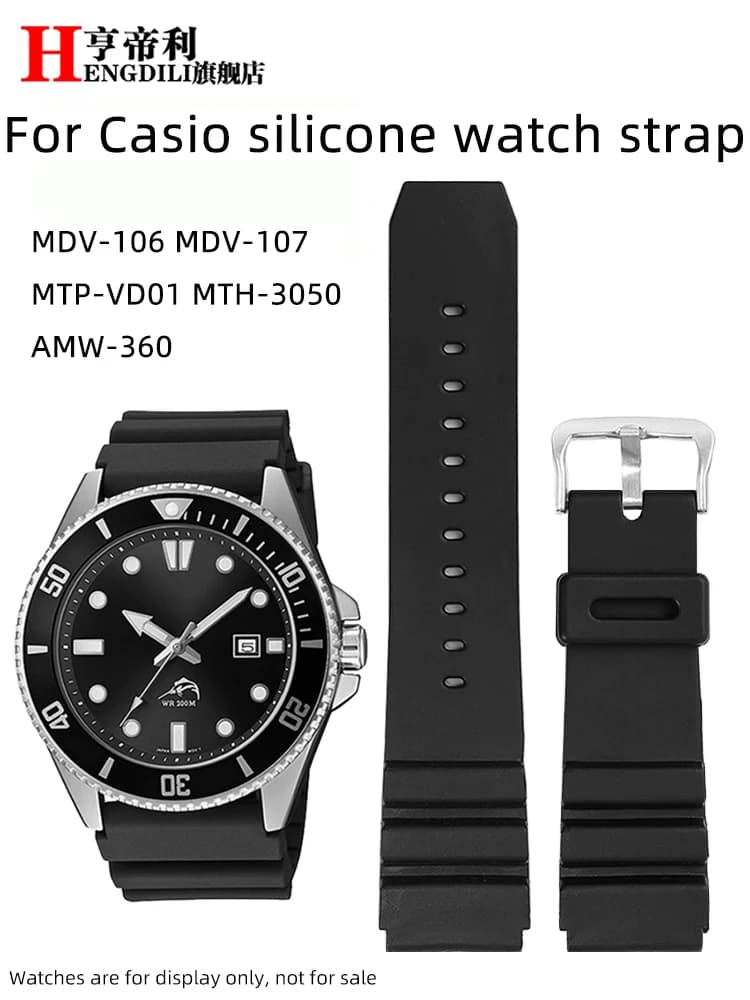 Cinturino in resina da 22 mm per Casio MDV-106 MDV-107 Duro Marlin AMW-360 MTH-3050 MTP-VD01 Orologio subacqueo da uomo SEIKO cinturino di ricambio