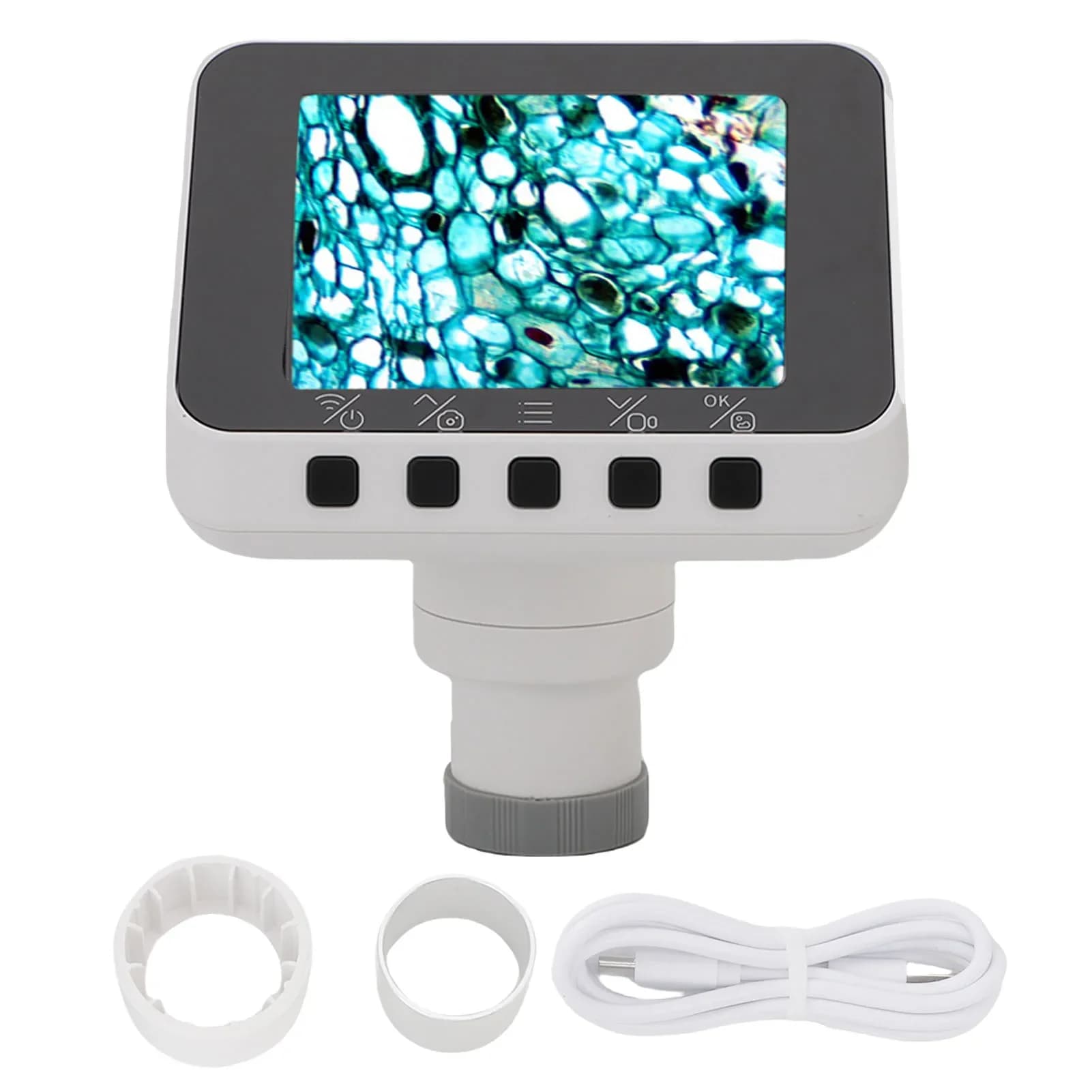 Oculare per Telescopio WiFi con Display da 2,8 Pollici, Angolo Regolabile, Registrazione Video 1080P, Oculare Elettronico WiFi per Birdwatching