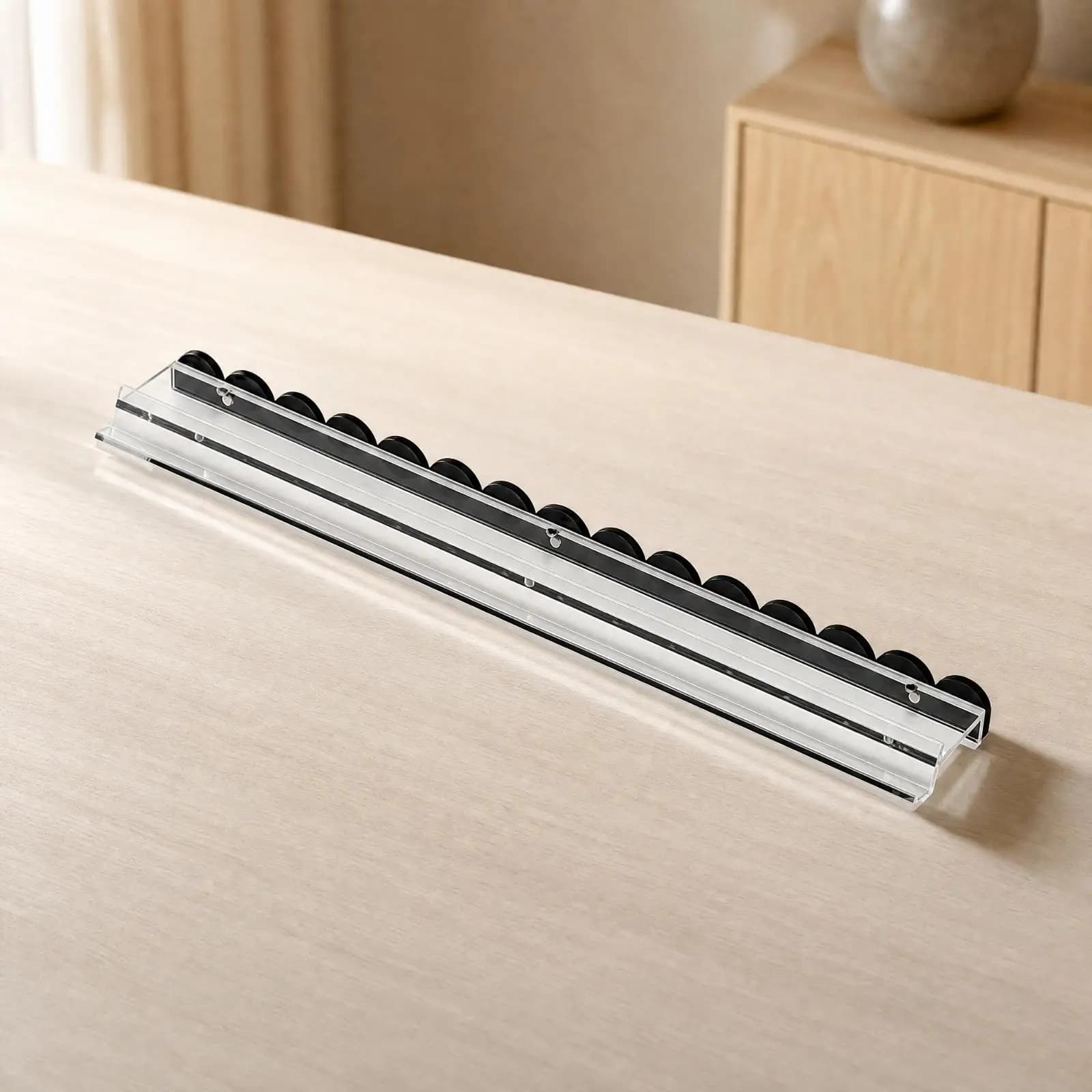 Clear Acrylic Mahjong Tile Rack Holder for Mahjong Table Games Board Game Sorting Display Stand