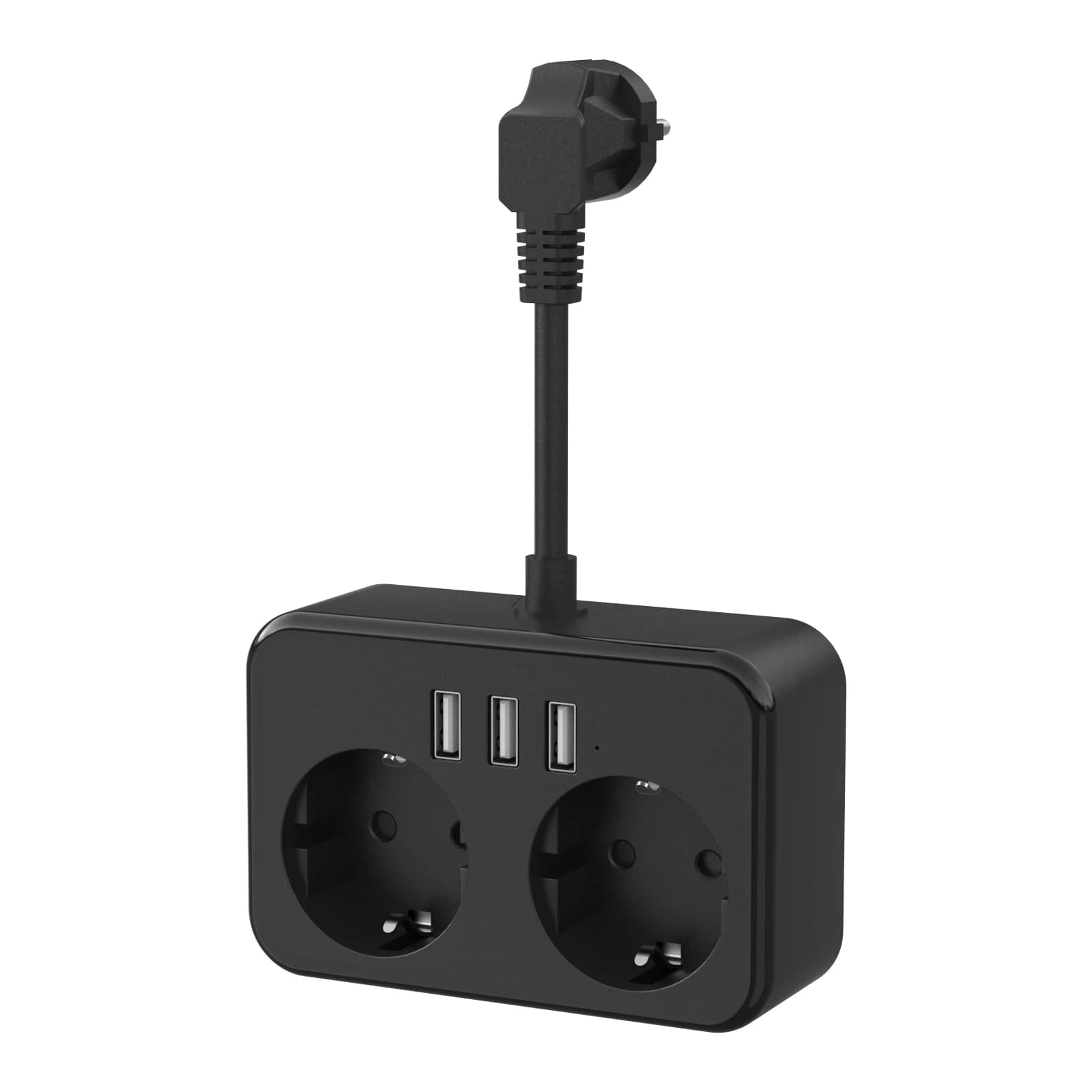 Multipresa a Muro con Spina EU, Filtro di Rete Universale, Porte USB e Adattatore Multi-Presa per Casa/Ufficio