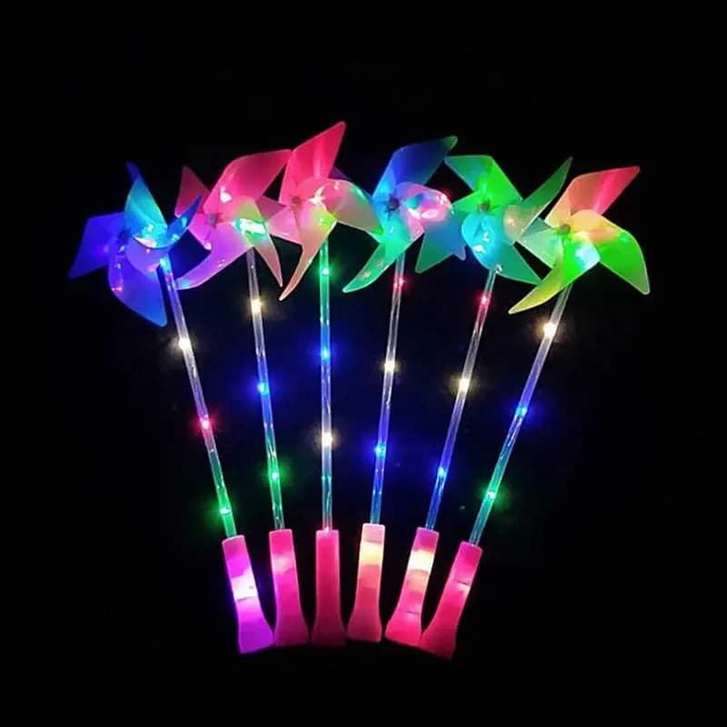 20 pezzi festivi fai da te LED luminoso lampeggiante mulino a vento fata principessa bastone regalo per feste bambini ragazzi ragazze set compleanno