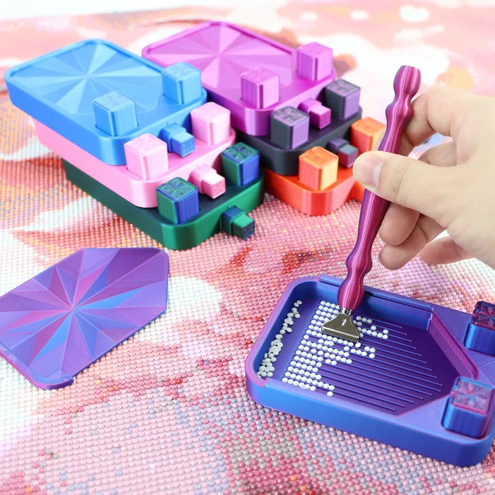Set di 1 vassoio per pittura diamantata, nuovo vassoio multifunzionale per la conservazione dei diamanti, vassoio per la selezione dei diamanti, set di strumenti fai da te per ricamo diamantato
