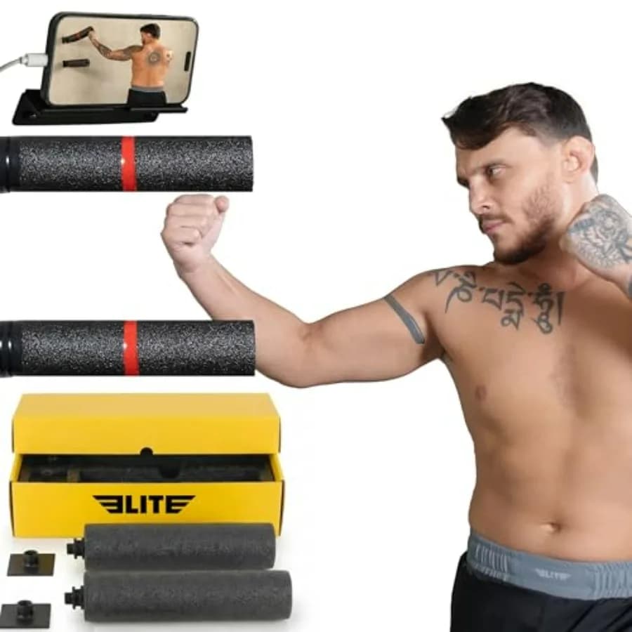 Barra da Allenamento a Muro per Sacco da Boxe con Supporto Telefono per Wing Chun, Kung Fu, Autodifesa, MMA, Fitness, Uppercuts, Hooks, Jabs, Sparring