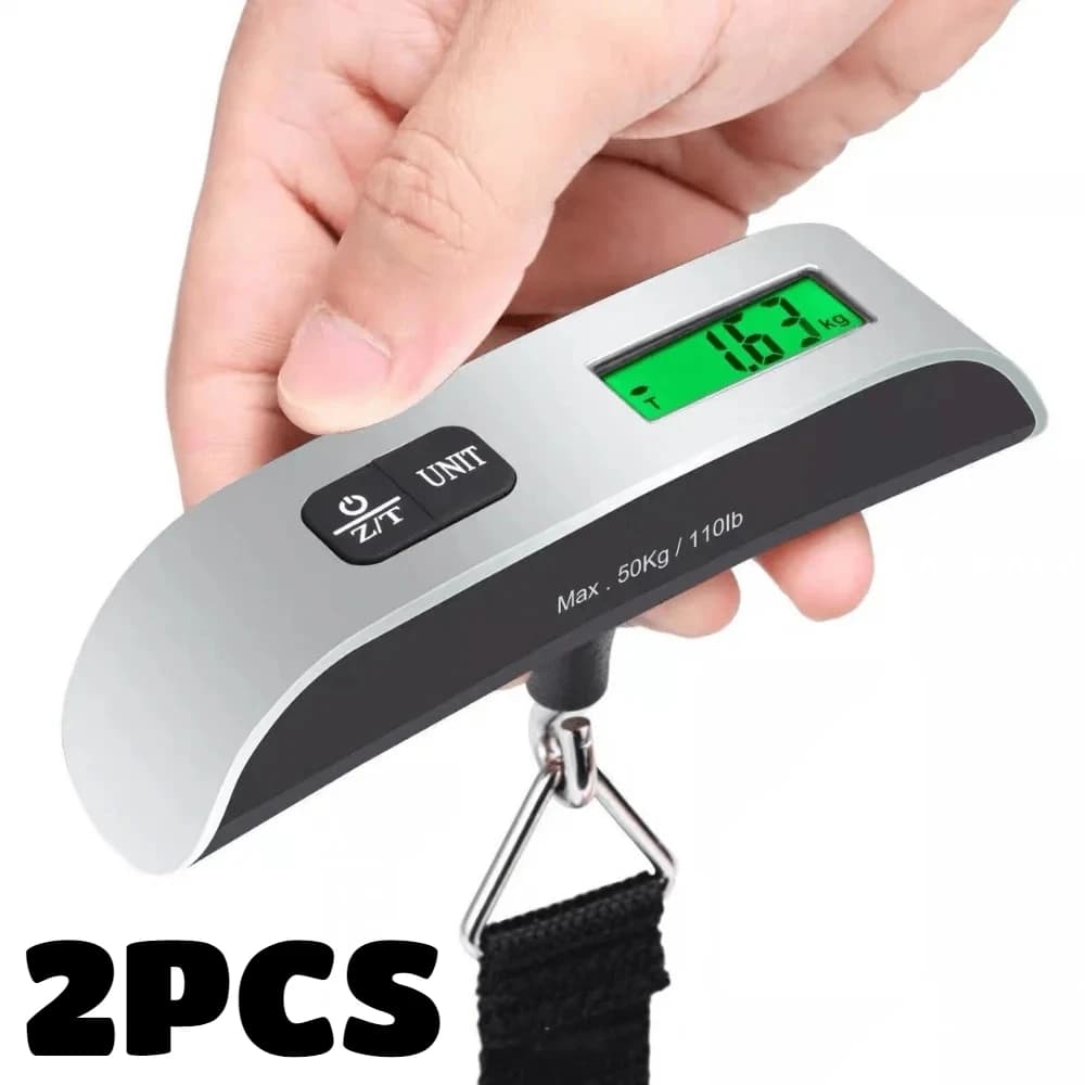 Bilancia Digitale per Bagagli 50kg/110lb con Display LCD Portatile per Pesca all'Aperto Bilancia Sospesa per Valigie da Viaggio