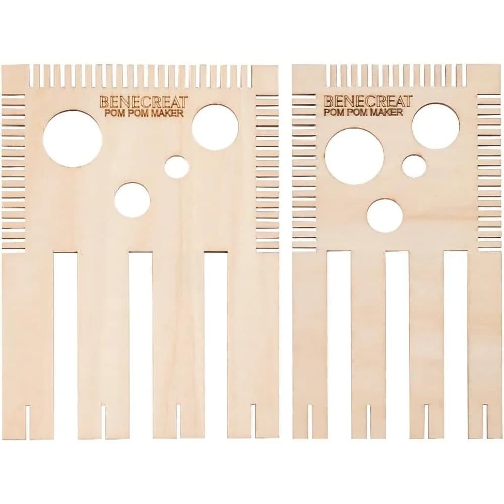 Wood Weaving Looms Kit Pompom Maker Fluff Ball Weaver DIY Wool Knitting Craft Wool Tool for Hanging Decor 10mm/15mm/20mm/25mm