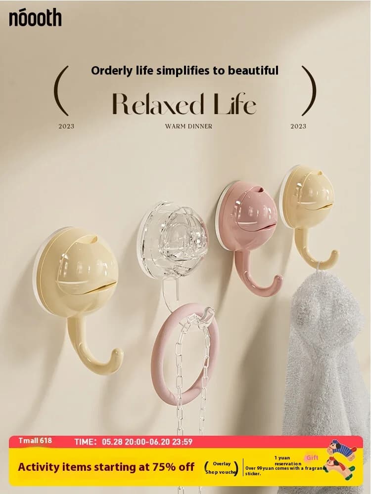 Gancio a ventosa a sfera Macaron senza perforazione, forte carico, cucina, bagno, asciugamano, porta, gancio adesivo