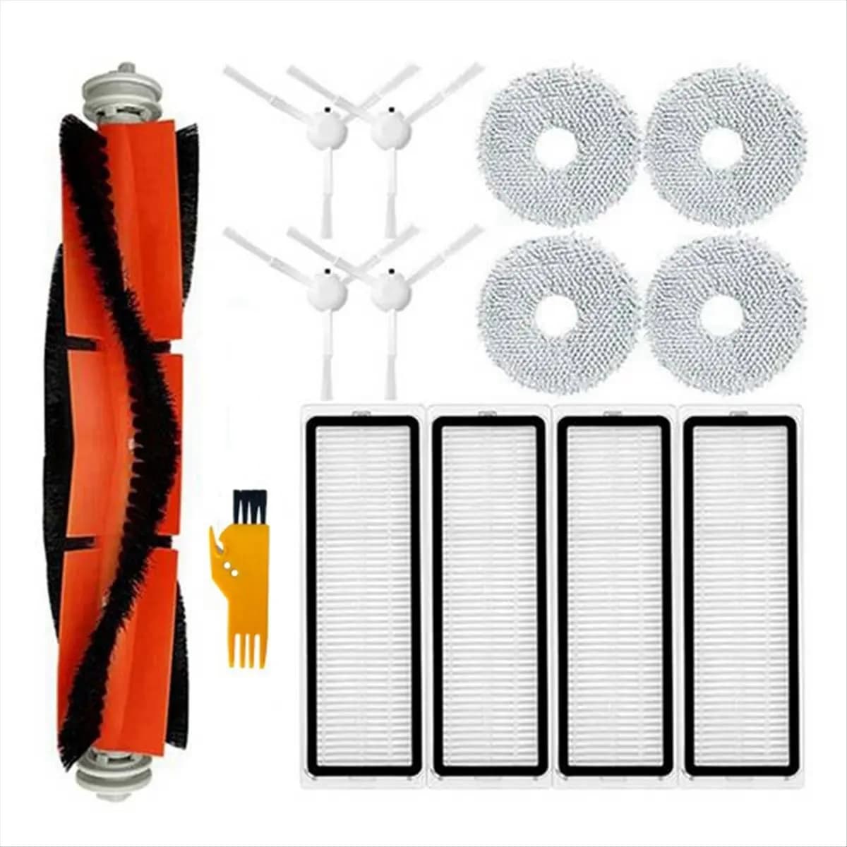 YDSC Ricambi e Accessori per Robot Aspirapolvere Xiaomi S10+ / S10 Plus B105: Spazzola Principale, Spazzola Laterale, Filtro HEPA, Panno per la Pulizia