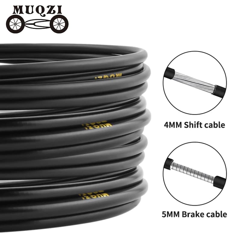 MUQZI 3m Cable Housing Brake Shift Line 4mm 5mm Housing Mtb Road Bike Derailleur Shifter Cable Brake Wire