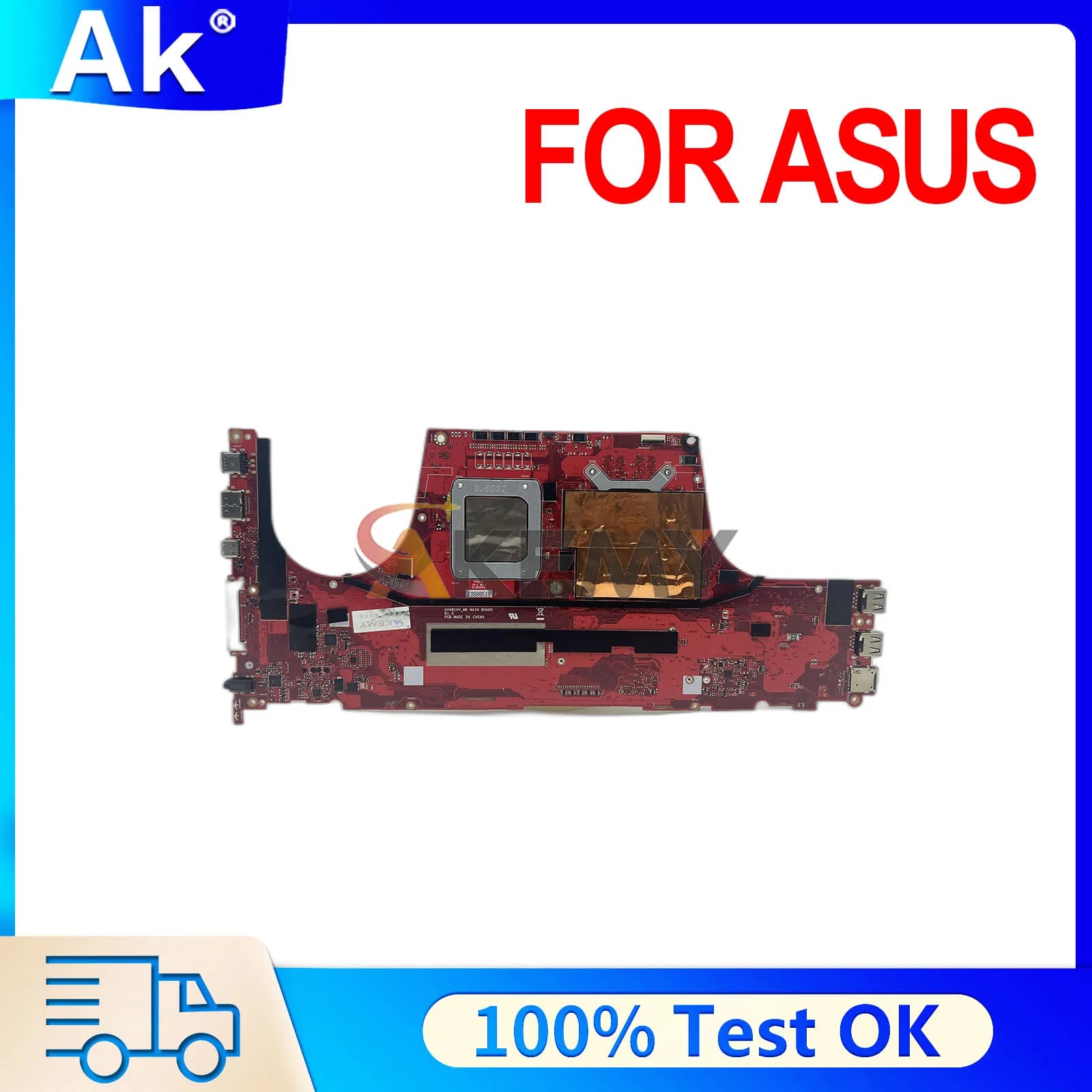 Scheda madre GV601VV GV601V per laptop ASUS ROG Flow X16 con CPU i9-13900H e RTX4060/V8G, testata e funzionante.