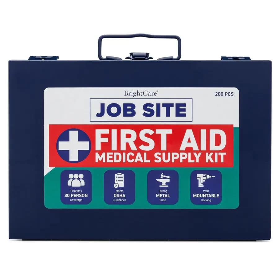 Kit di Pronto Soccorso per Cantieri e Imprese, Conforme OSHA, Valigetta Resistente per Camion da Lavoro, Flotte, Ristrutturazioni, Industria