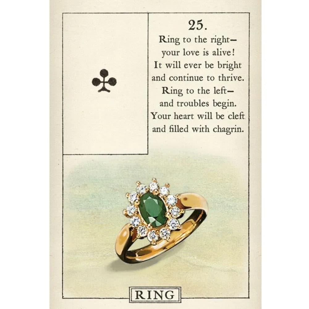 Scheda laser per carte Oracle Lenormand Blue Bird versione inglese da 11 * 6,5 cm