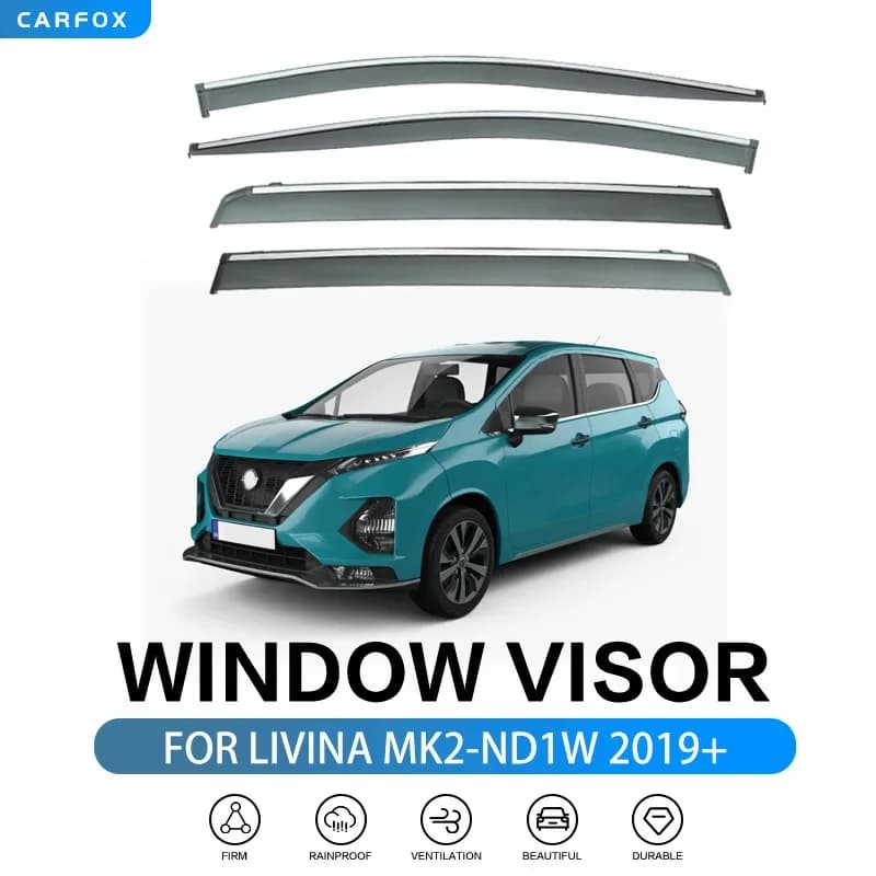 Per LIVINA GENISS 2006-2019+ Tendine Parasole per Finestrini Auto, Protezioni Antipioggia e Antivento per Finestrini Laterali, Accessori Auto, Kit Carrozzeria