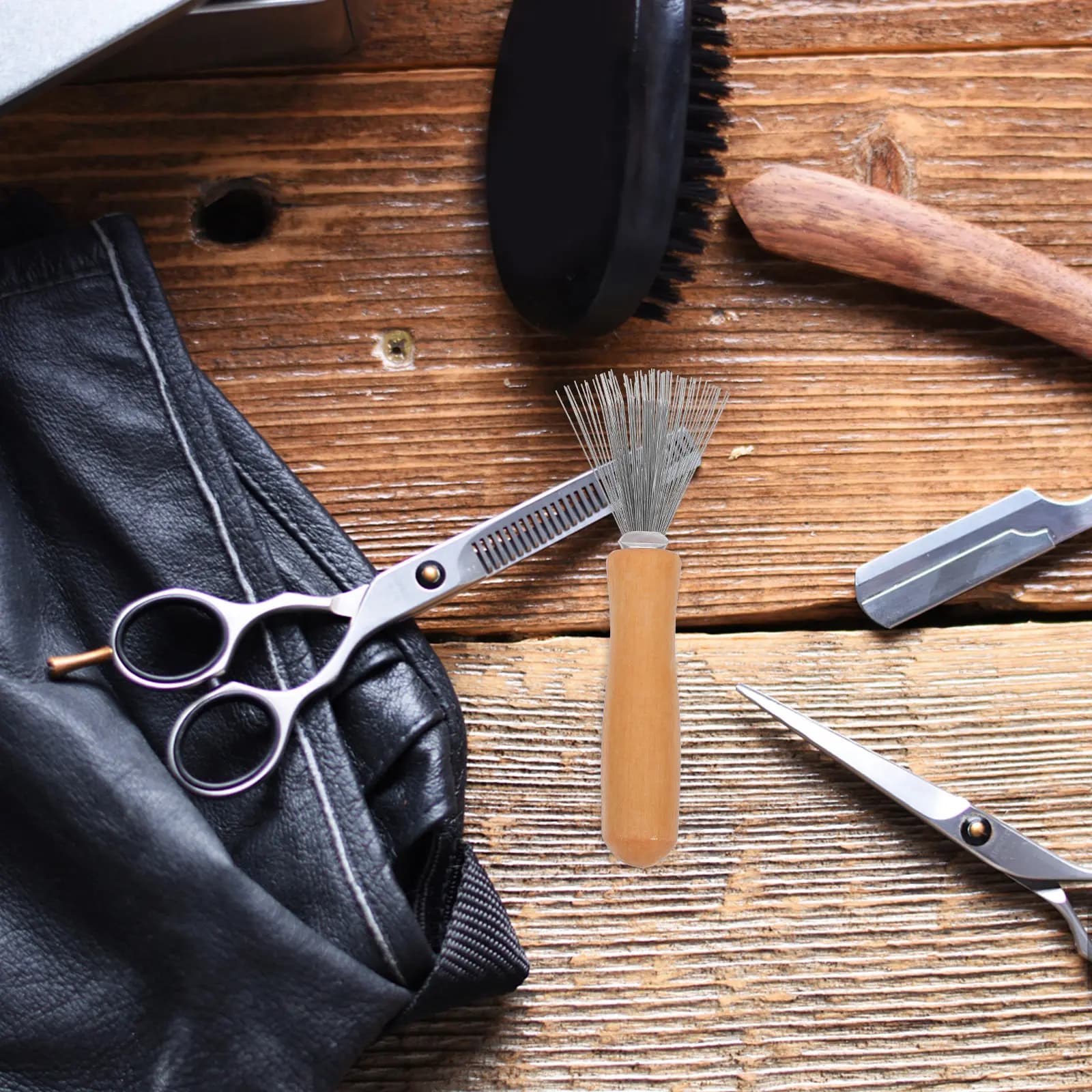 Set di 4 Spazzole per la Pulizia dei Capelli, Strumento Efficiente per Rimuovere i Capelli, Spazzola Portatile da Viaggio per Pulire i Pettini
