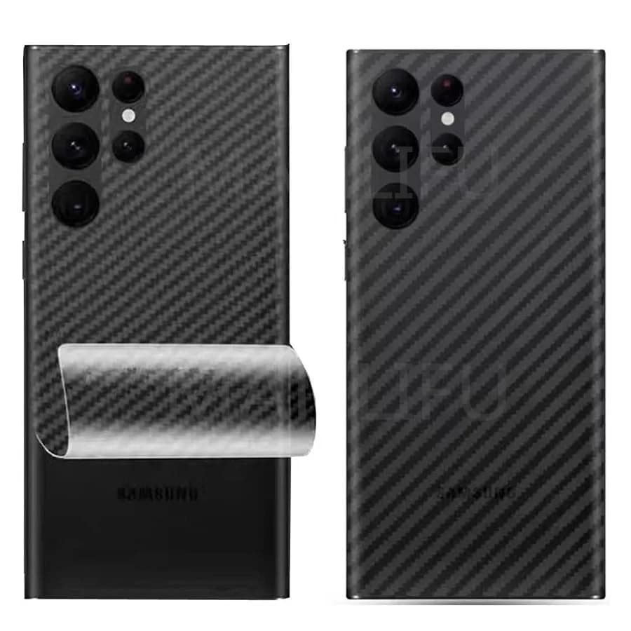 Pellicola adesiva in fibra di carbonio con retro curvo 3D per Samsung Galaxy S23 S22 S20 S21 Ultra S10 S9 Plus Proteggi schermo opaco a copertura totale