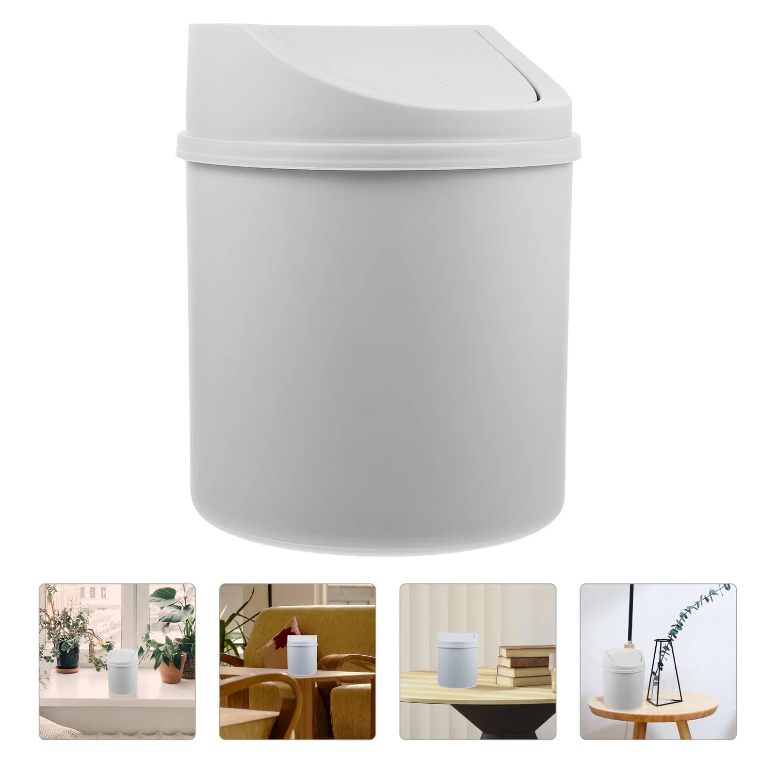 Mini pattumiera con coperchio piccolo altalena bidone della spazzatura da tavolo cestino dei rifiuti per ufficio studio camera da letto bagno cucina domestica