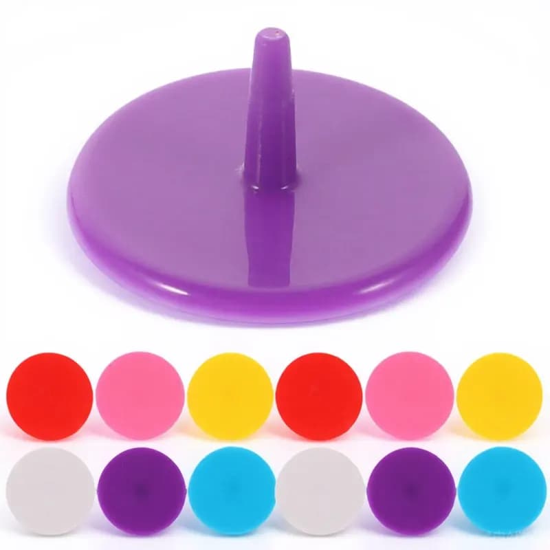 100 Pezzi Marcatori per Palline da Golf Rotondi in Plastica, Strumenti per la Marcatura delle Palline, Traiettoria Stabile, Facile Inserimento nel Terreno, Marcatori da Golf