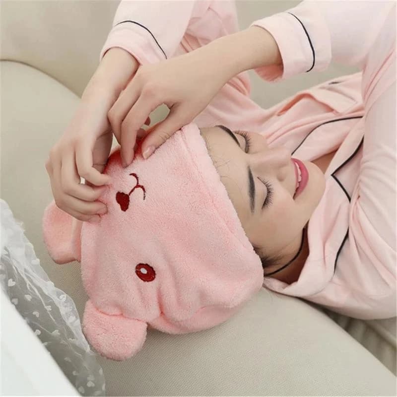 Asciugamano per asciugamano per capelli Lovely Cat asciugamano in microfibra asciugatura rapida cappello da doccia asciugamani avvolti cuffia da bagno accessori da bagno