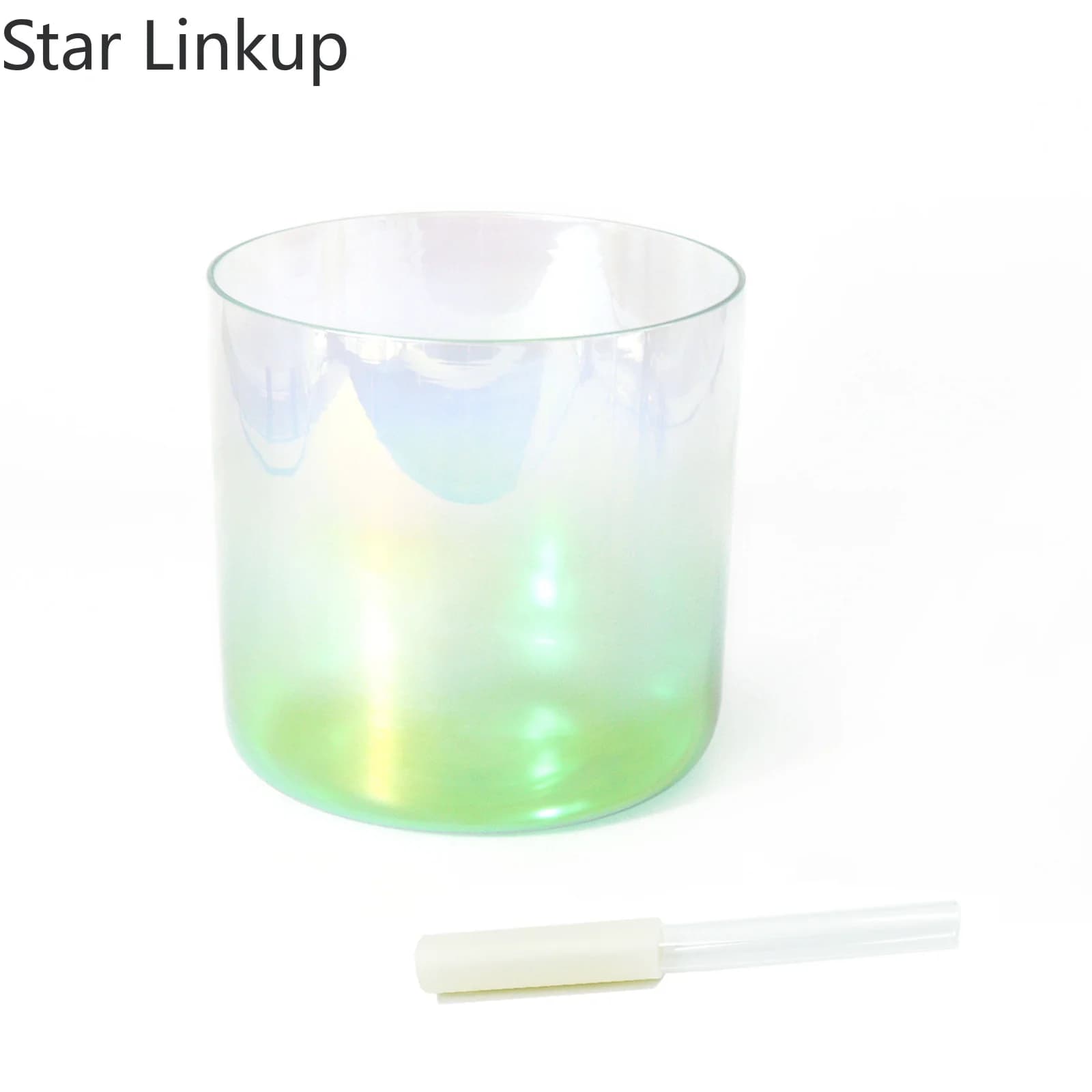 Star Linkup 6‑Inch Pearl‑White Cosmic Light Clear Quartz Crystal Singing Bowl, Sound‑Healing Meditation Percussion Bowl Equipped With Suede Mallet Stick