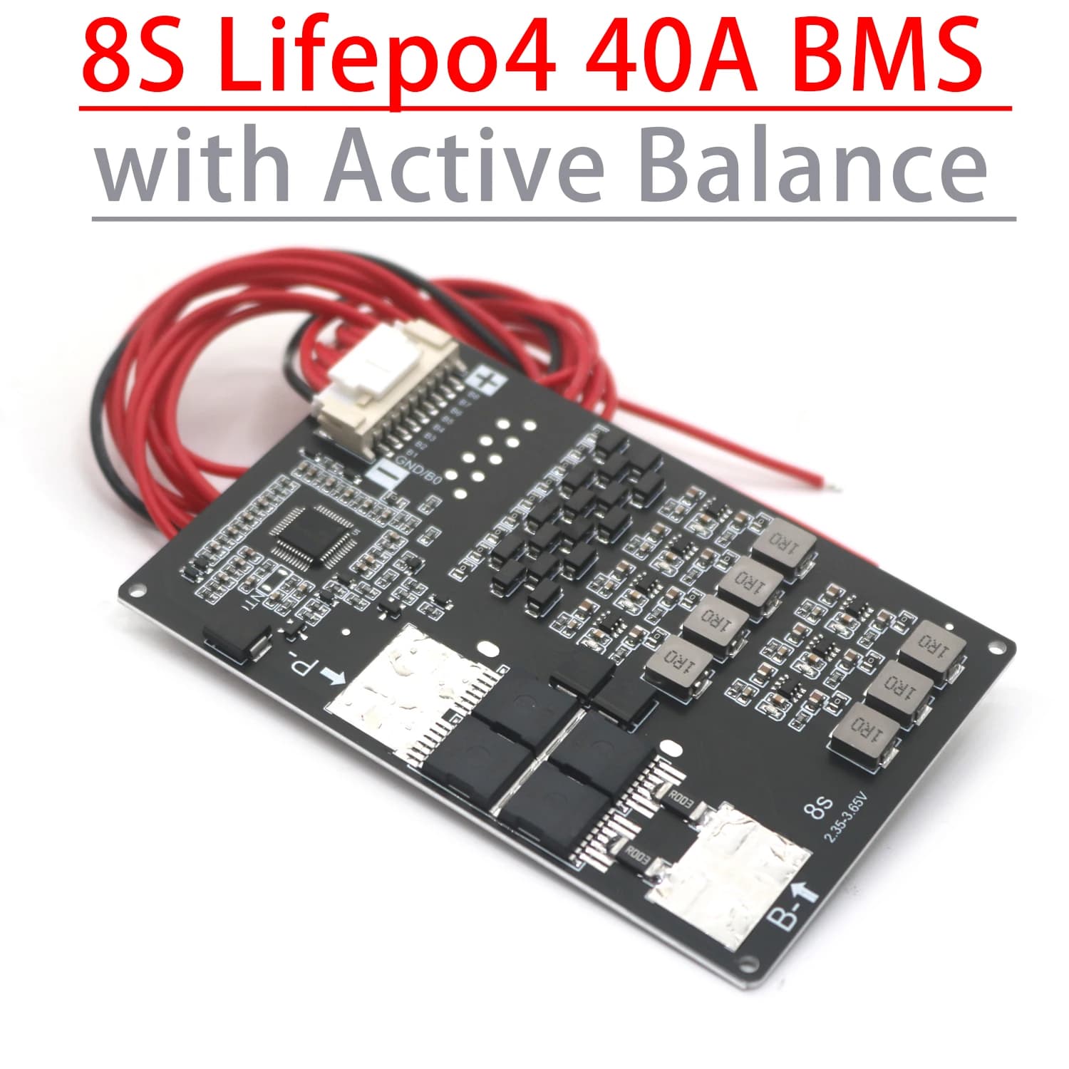 8S 40A Equilibrio Attivo Bordo di Protezione Della Batteria BMS equilibrato 24V Lifepo4 Al Litio Per Inverter di Avvio Moto Auto Elettrica