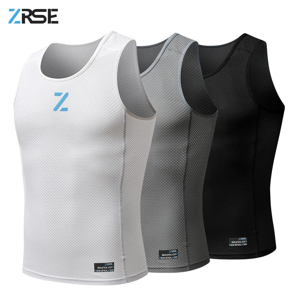 Men's Cycling Vest Base Layer Summer Cycling Clothing Sleeveless Knitwear Women MTB Road Bike Clothing Network Underwear White Black