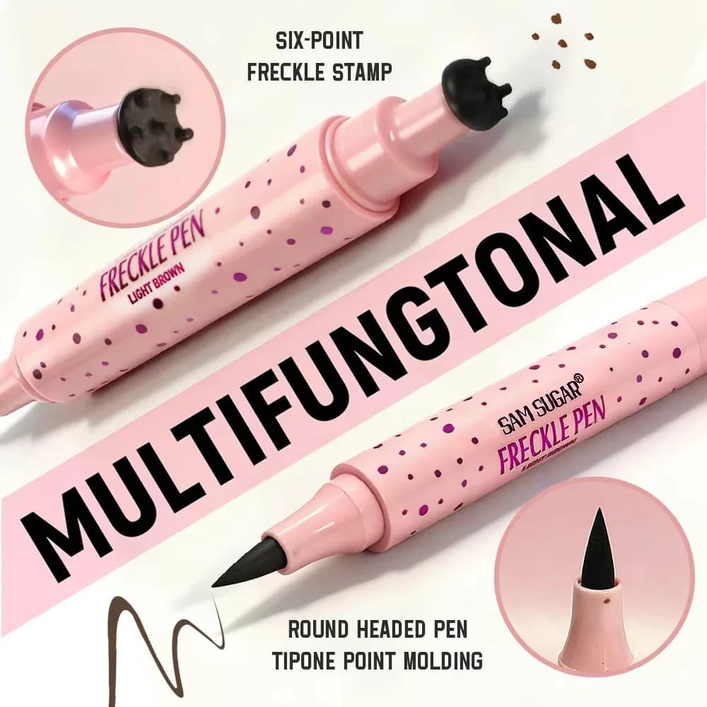 SAM SUGAR Freckle Marker Pen, Pennarello Eyeliner Liquido Impermeabile a Pigmento Naturale a Lunga Durata