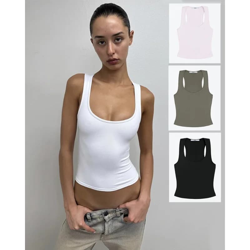 Tankair Spicy Girl Short Fitness Vest Women's Sports Quick Dry Square Collar Workwear Tank Top Comfortable Breathable Summer