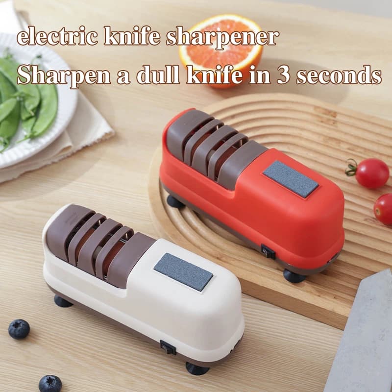 Affilacoltelli elettrico per uso domestico, piccolo, multifunzione, per forbici da cucina, coltelli da cucina, affilacoltelli completamente automatico