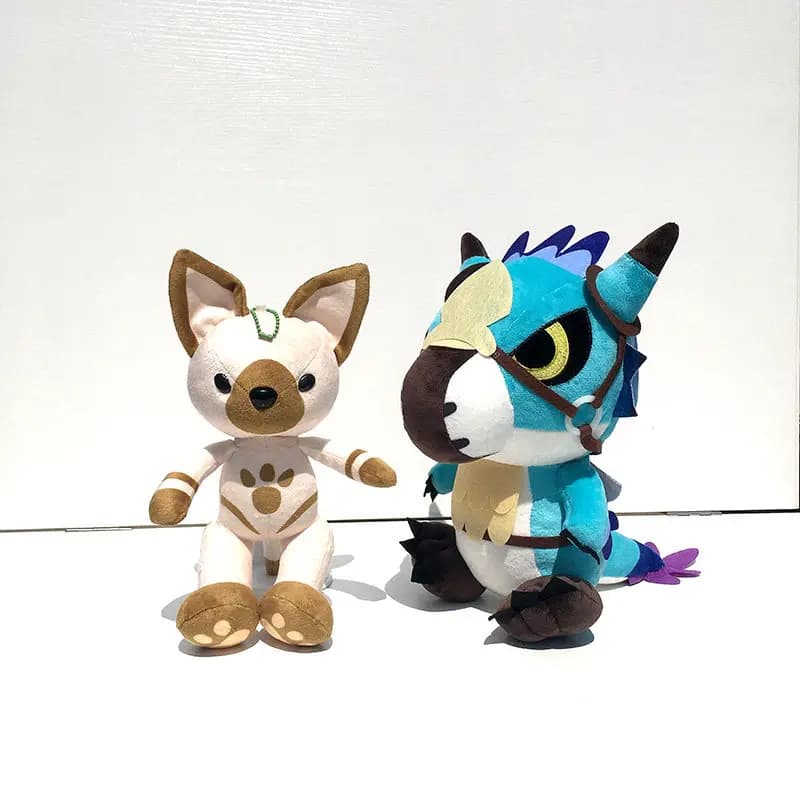 Nuovo in Stock: Monster Hunter Wilds Airou - Peluche Morbido, Portachiavi, Giocattolo da Collezione, Regalo per i Fan di Giochi e Anime