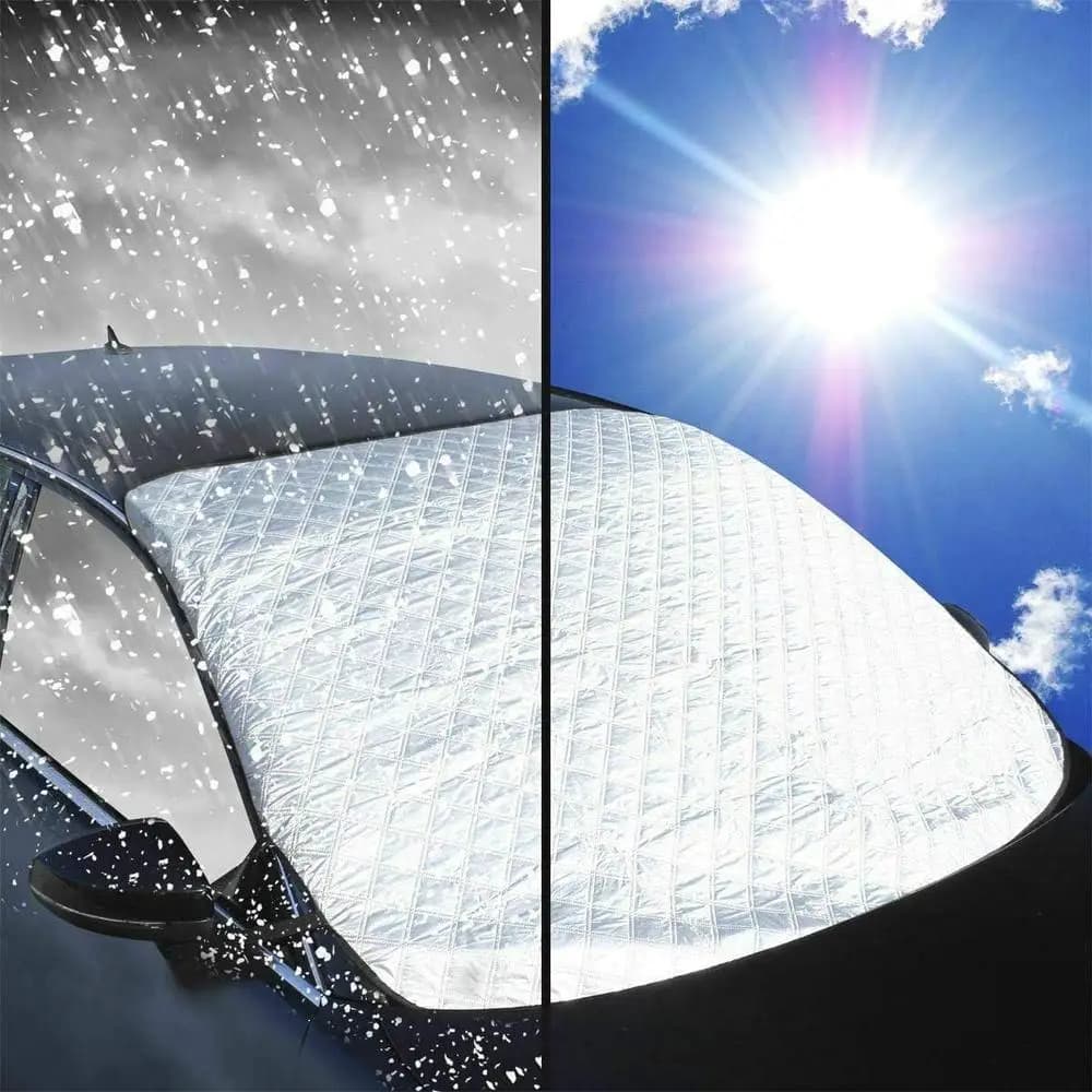 Copertura universale per parabrezza anteriore per auto Parasole per auto Copertura protettiva per neve e ghiaccio Scudo per parabrezza estivo invernale 183 cm * 116 cm
