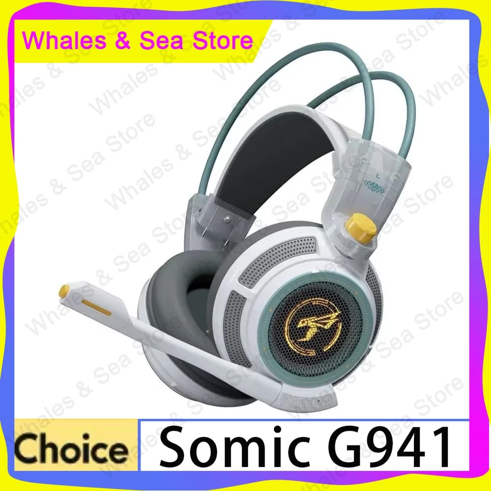 Somic G941 Wired Headphones Denoise Headphones Custom Play Headphones with Microphone Headphones Headphones with stereo audio 7.1