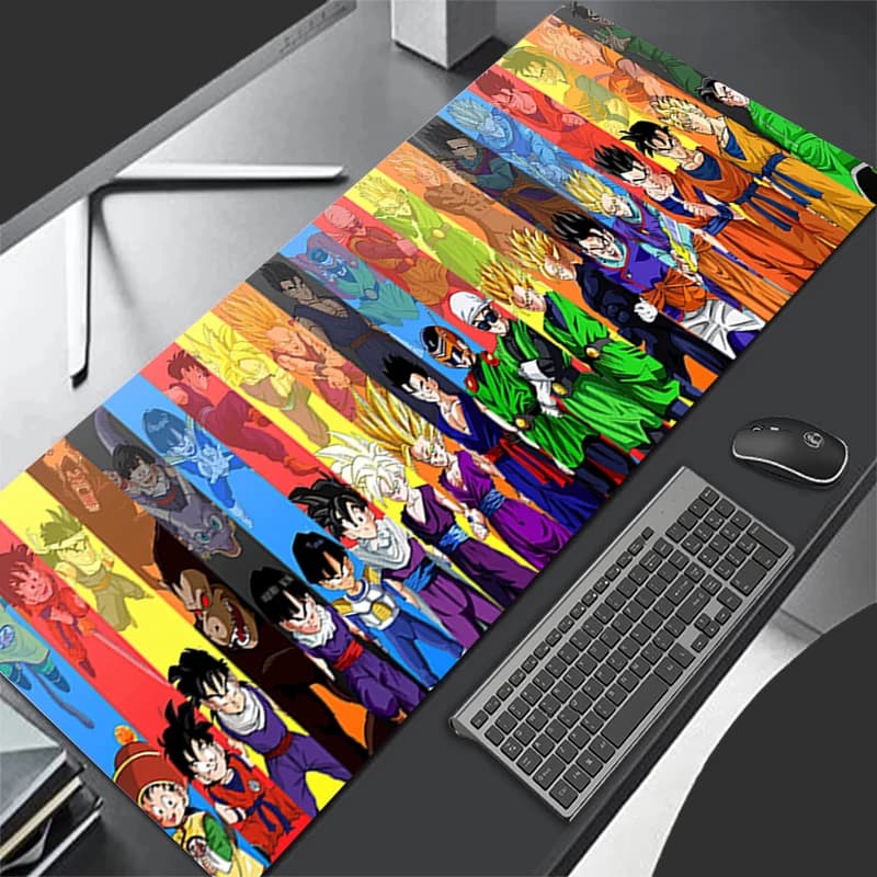 Tappetino per Mouse Grande da Gamer, Tappeto da Scrivania Moderno per Computer, Tappetino XXL per Tastiera e Laptop, Mousepad Gaming Dragon Ball Z DBZ
