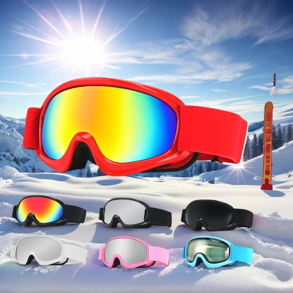 Nuovi occhiali da sci per bambini carini per età 4-14 Occhiali da neve antiappannamento UV400 Sport all'aria aperta Inverno Snowboard Occhiali da sci per bambini