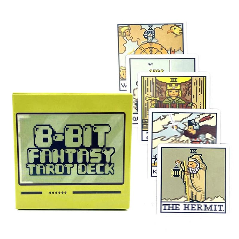1 scatola 8 Bit Fantasy Tarot Deck Card profetion divinazione Family Party Board Fortune Telling Game principianti tarocchi carte gioco da tavolo