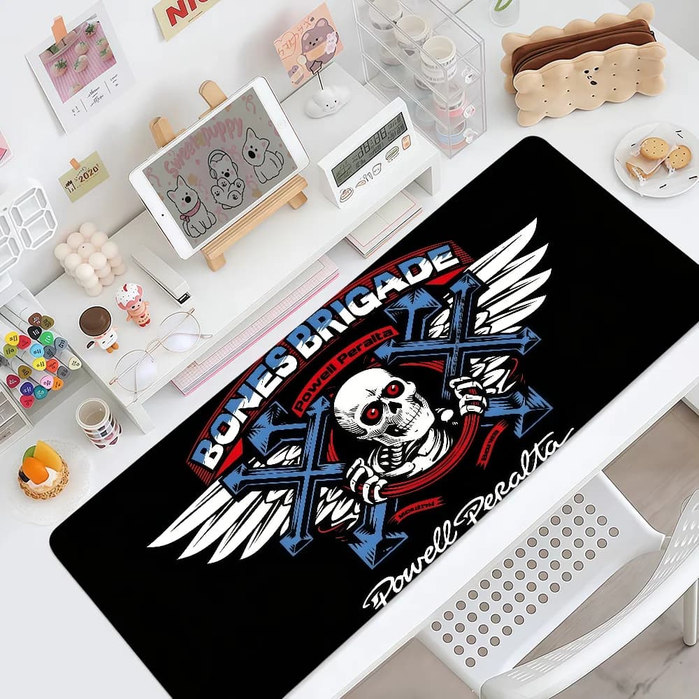Mouse Pad MousePad Non-slip Lockedge Office Student Gaming Thickened Large Writing P-Powell Peralta Logo Pad Cushion