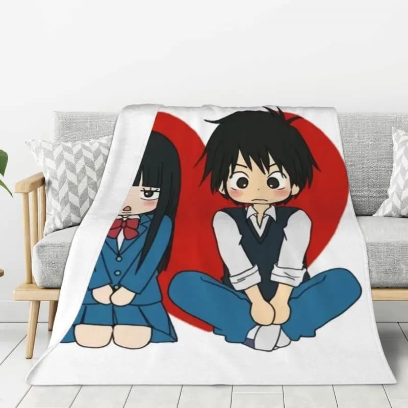 Coperte Anime Personalizzate Kimi Ni Todoke, Calde Coperte in Flanella di Sawako Kuronuma per Camera da Letto e Ufficio