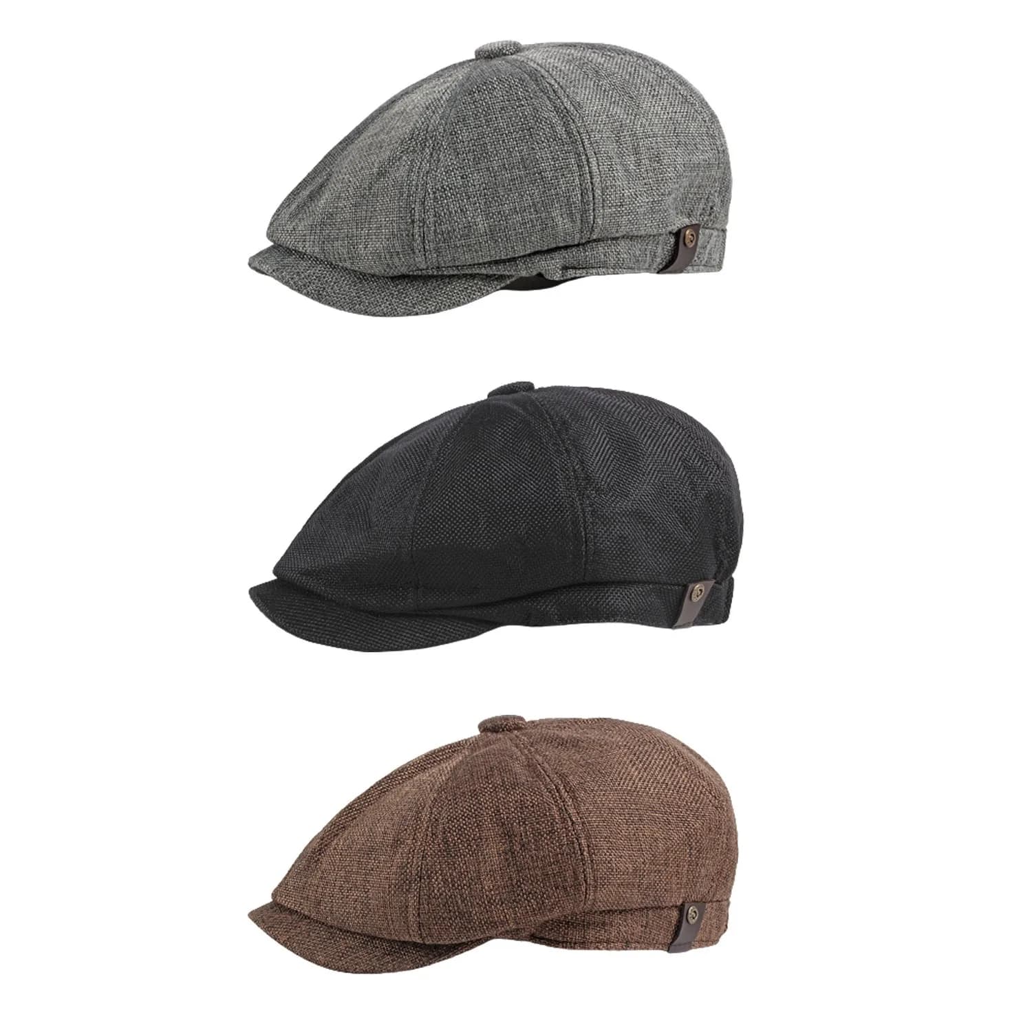 Men Classic 8 Panel Newsboy Gatsby Ivy Hat Cabbie Beret Flat Cap Adjustable Gift