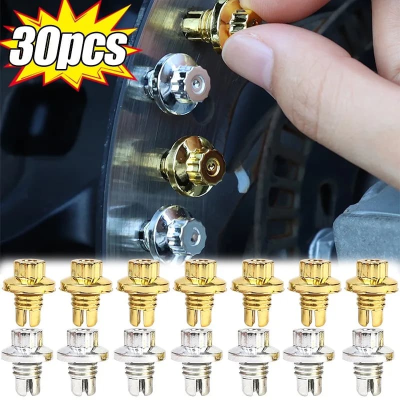 10 ~ 30pcs Dadi Ruota Auto Punta di Plastica Ruota Auto Rivetti Cerchioni Tappo di Ricambio Rivetti Lip Decor Vite Bullone Accessori Auto