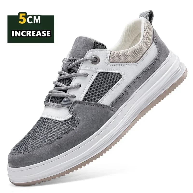 Scarpe da ginnastica casual da uomo con ascensore Scarpe da ascensore moda estiva Uomo Sport Altezza Aumenta sottopiede 5 cm Scarpe comode e traspiranti da uomo