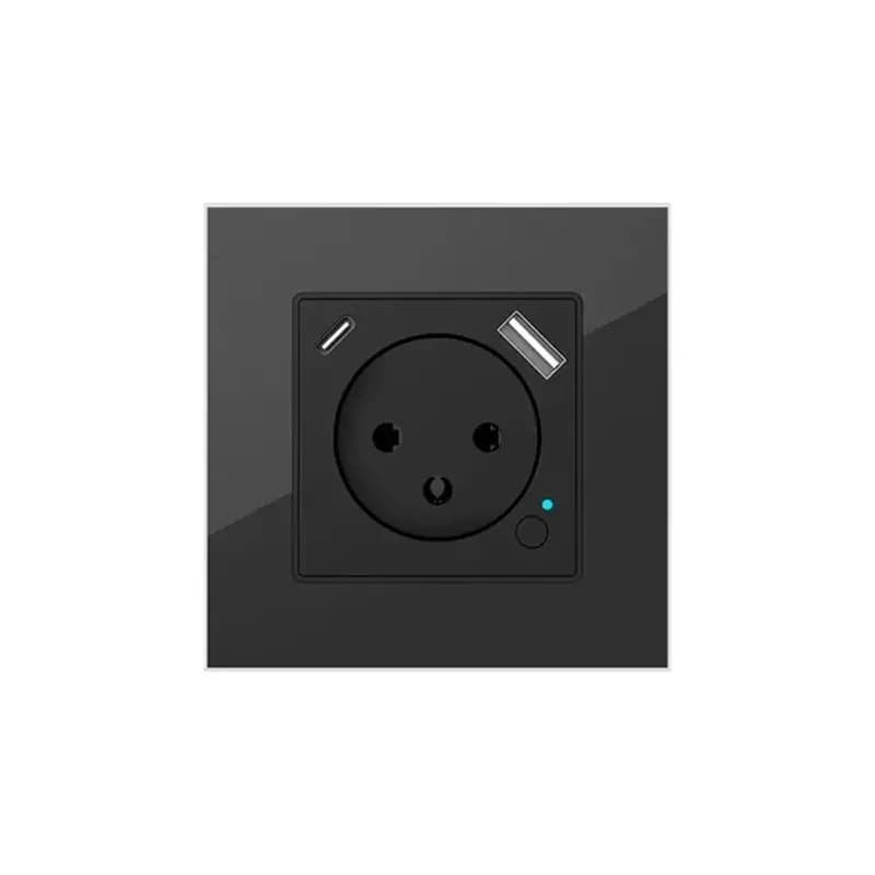 Presa a Muro Intelligente Wi-Fi Tuya per Israele con Porta USB Type-C PD20W per Ricarica, Controllo Remoto tramite Alexa
