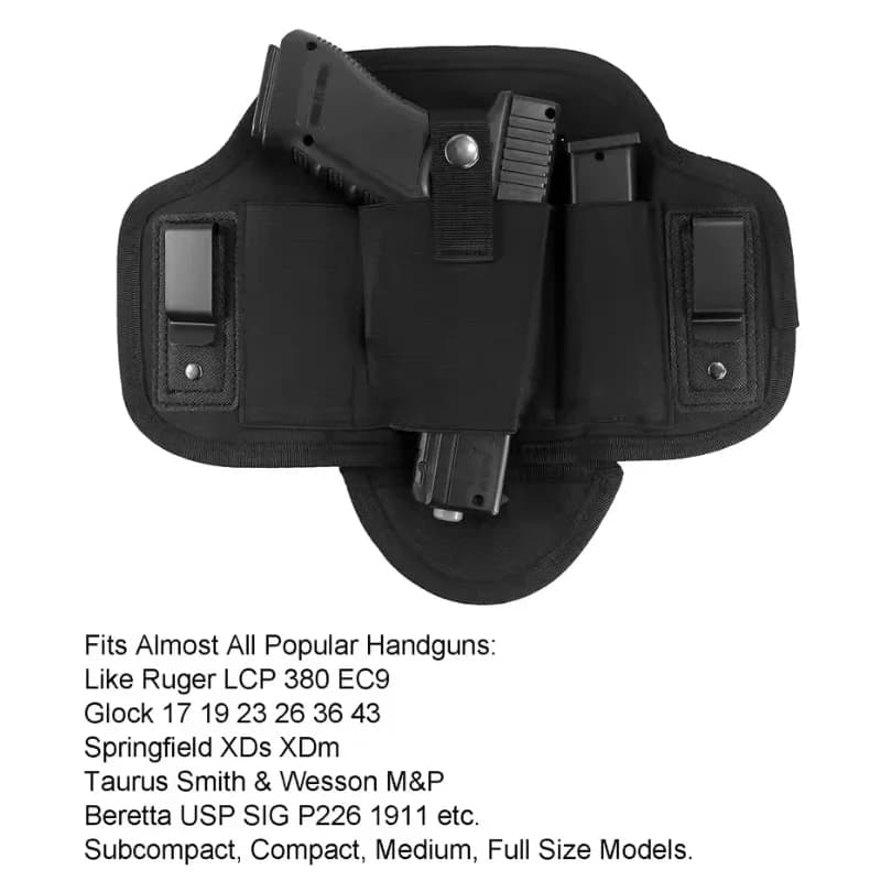 IWB Ambidextrous Hidden Transport Gun Gun Socket With Handle And Cane Protection for Natural Size Subcompact Guns