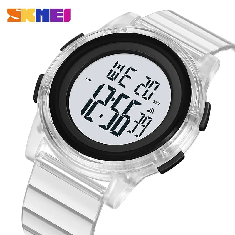 SKMEI 1997 Chrono Sport Watch TPU Strap Transparent Backlight Digital Wrist Watch Waterproof Reloj Hombre For Men Women