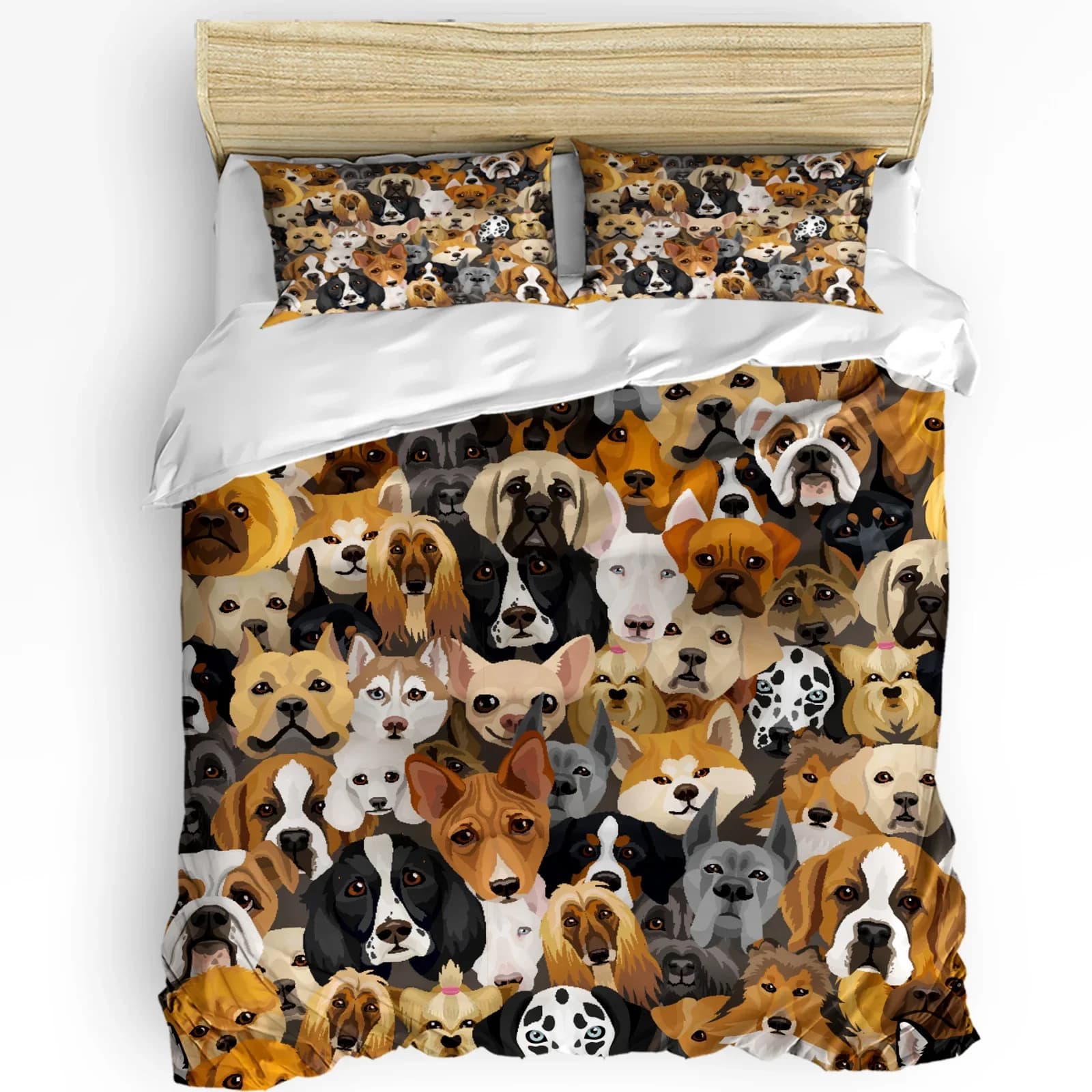 Cani Pet Basket Gatti Stampato Comfort Copripiumino Federa Tessili per la casa Copripiumino Ragazzo Capretto Ragazza adolescente Set di biancheria da letto di lusso 3 pezzi