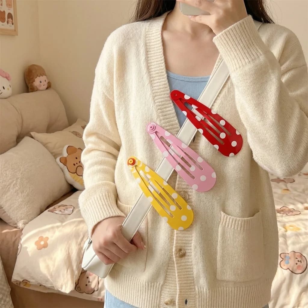 Korean INS Giant Hairpins Oversized Teardrop Bb Hairclip Personalized Clothing Paired with Headwear Fun Backpack Decoration
