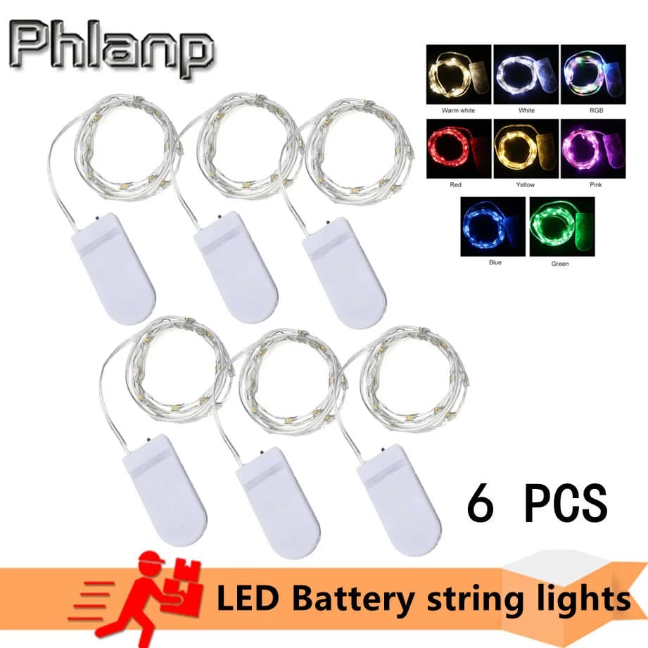 6 pz 1M 2M 3M 5M filo di rame LED String lights illuminazione natalizia fata ghirlanda per albero di natale decorazione festa di nozze lampada