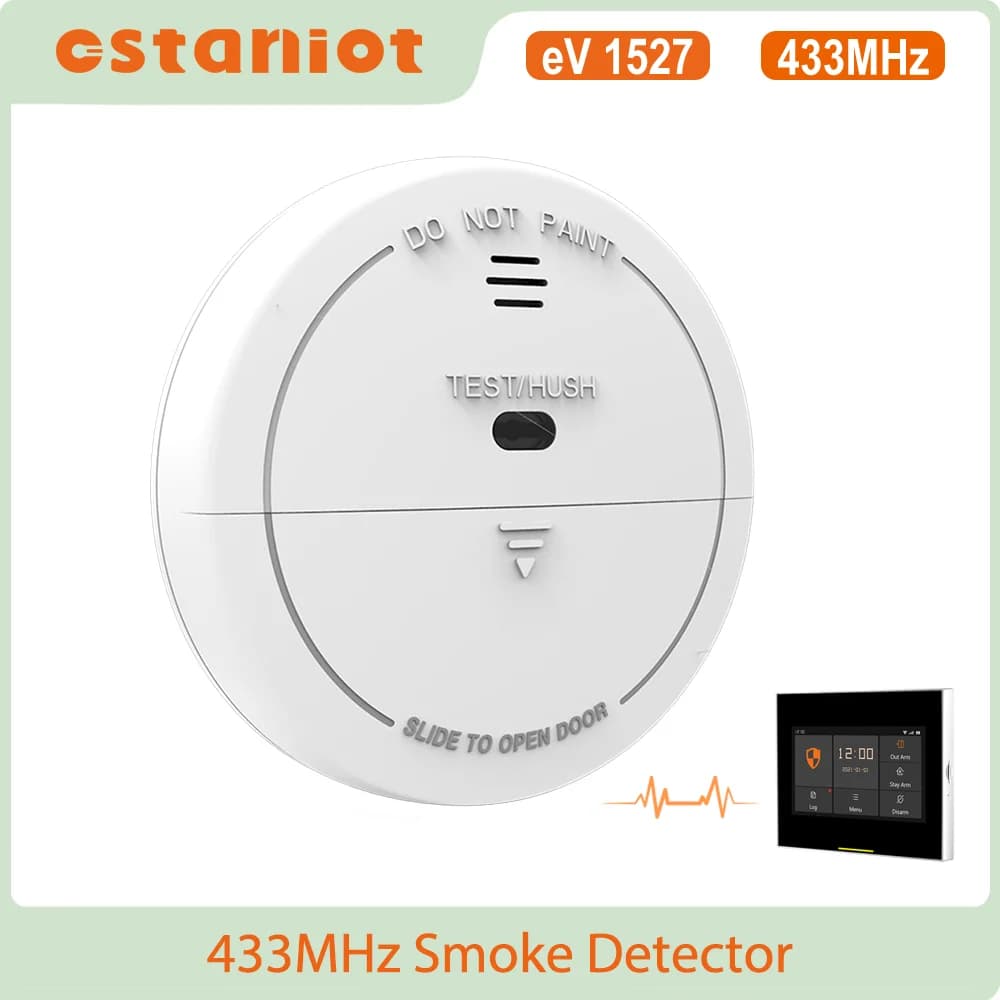 Ostaniot Rilevatore di fumo wireless Sensore di allarme antincendio 433 MHz Tuya Protezione antincendio Sistema di sicurezza domestica ad alta decibel Vigili del fuoco