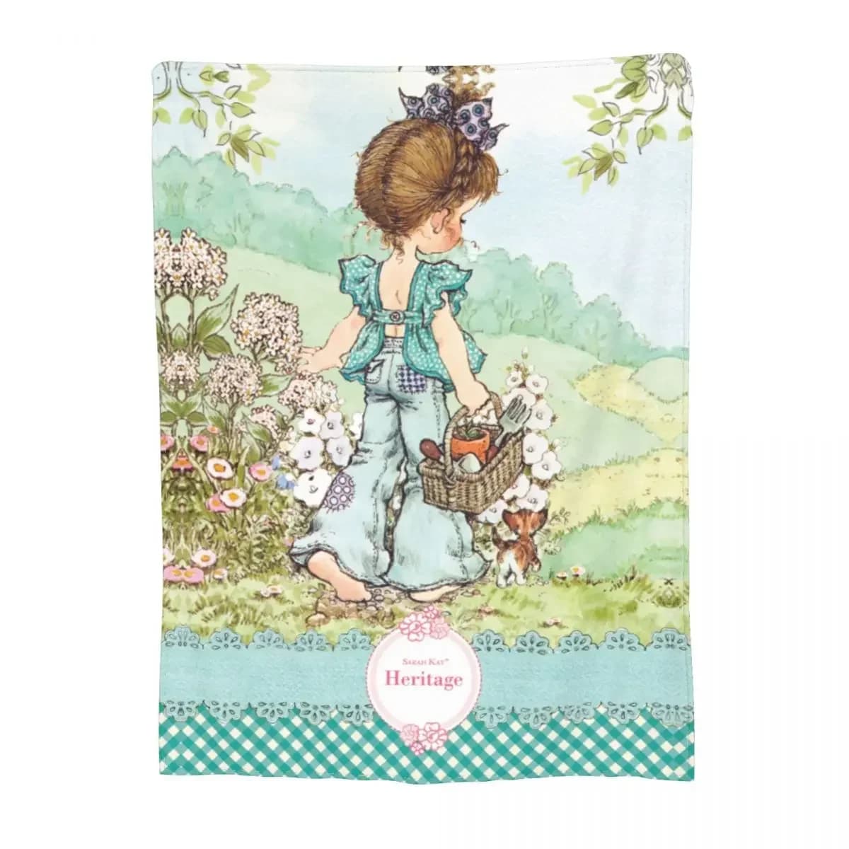 Sarah Kay Merch accessori Swing Girl Cartoon coperta Cute Country Life coperte Relax Soft for Bedding plaid