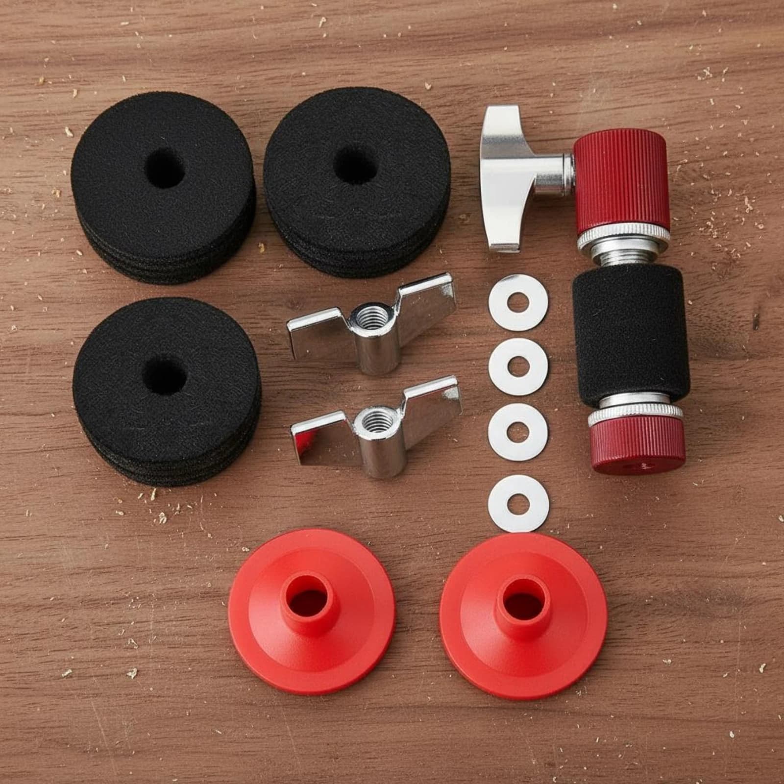 13 Pieces Hi-Hat Clutch Kit Protects Cymbals Hi-Hat Felt Pad Kit Drum Cymbal Felt Set Long-Lasting Music Gear Standard Size