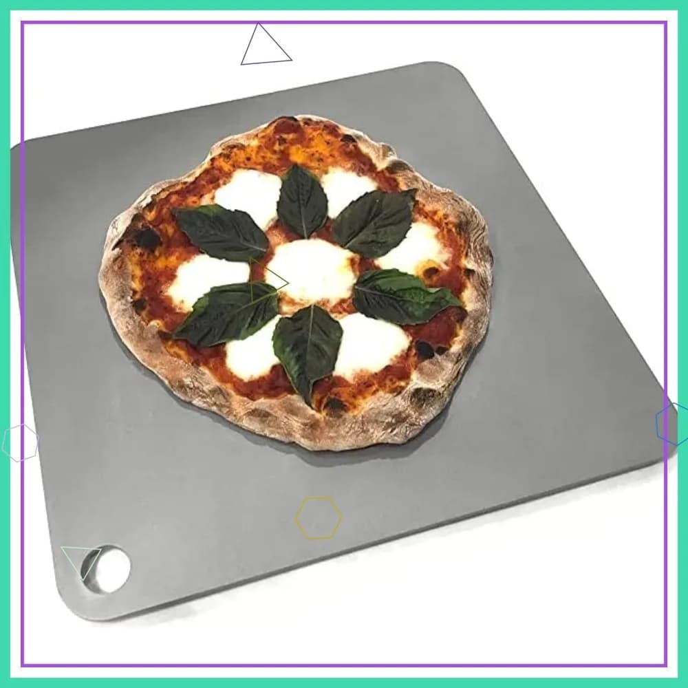 Piastra per pizza in acciaio spessore 1/4 di pollice per forno e grill, 16x16 pollici, 17,6 libbre - Prodotto negli Stati Uniti